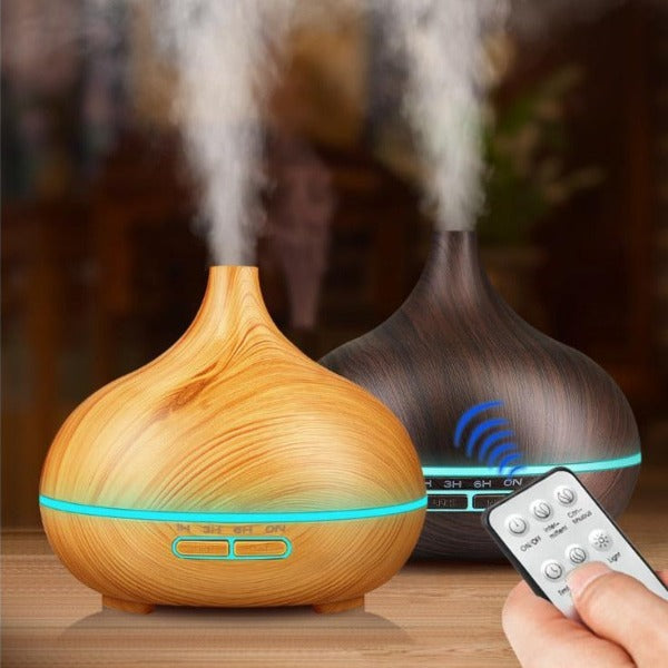 LED 500ML Aroma Diffuser Atomizer Air Humidifier With Remote And