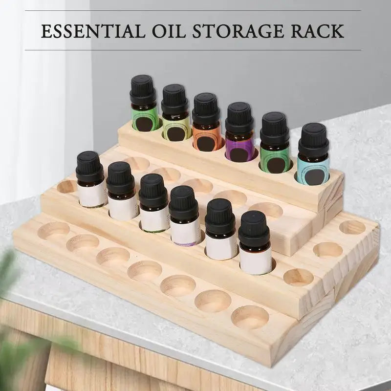 wooden essential oil holder