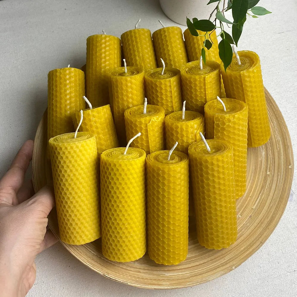 beeswax rolled candles