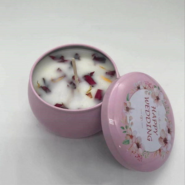 Natural Soy Wax Aromatherapy Candles With Dried Flowers – Incense Soul