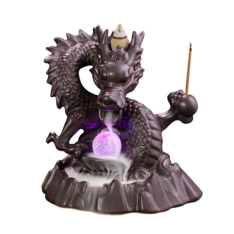 dragon led incense burner