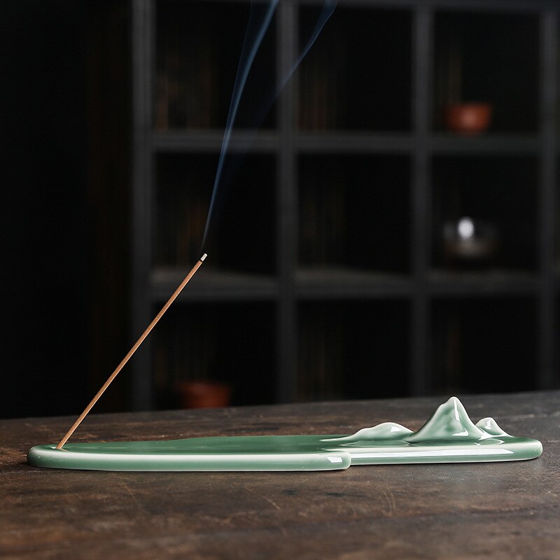 green incense stick holder