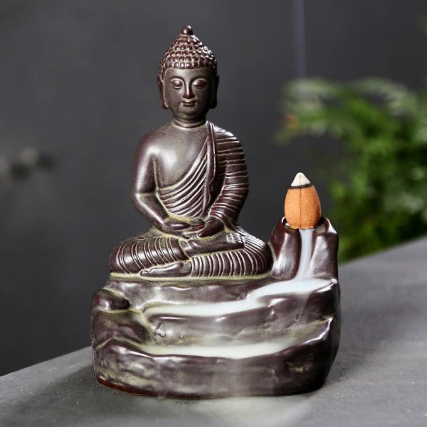 buddha ceramic incense burner