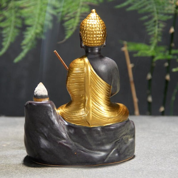 backflow incense burner buddha