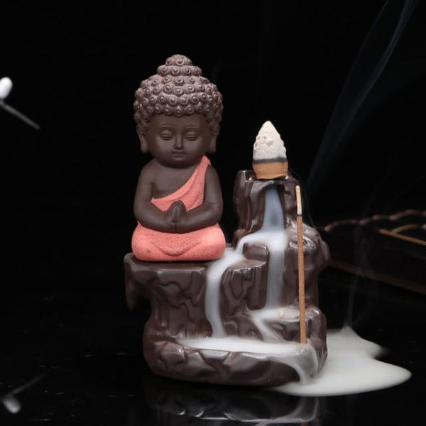buddha incense burner waterfall
