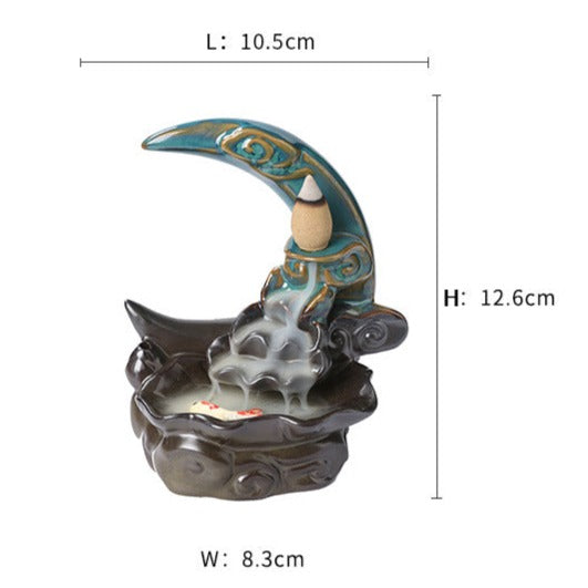 incense burner with waterfall